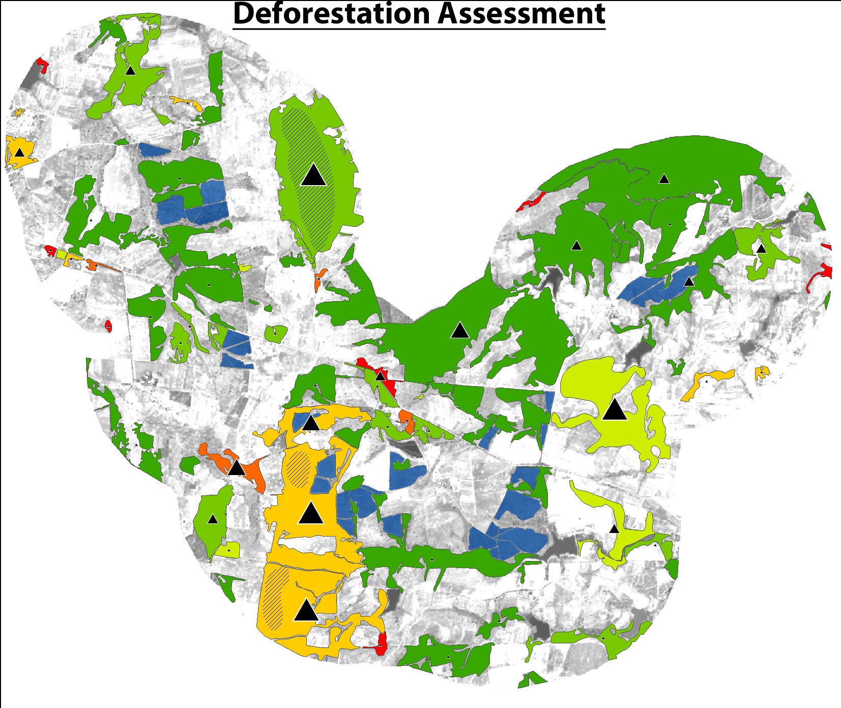 Deforestation assessment map